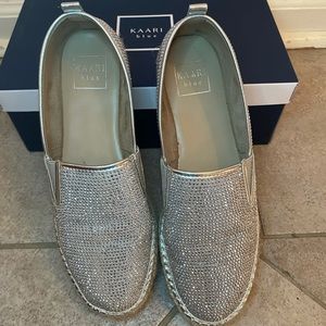 🔥Kaari Blue Bling Slip Ons Sz 8.5🔥
